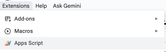 Google Sheets Apss Script